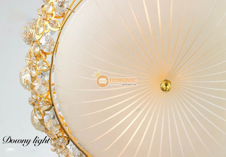 Đèn ốp trần pha lê gắn đá tinh xảo CM162-1